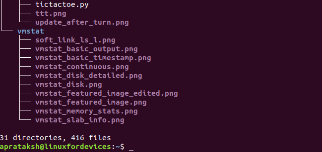 Count Files Tree Command