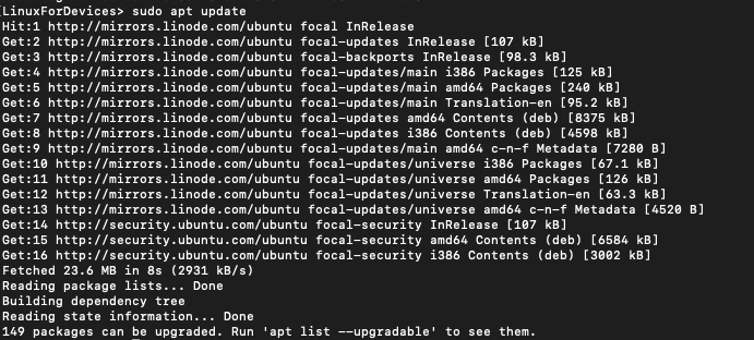 Sudo Apt Update