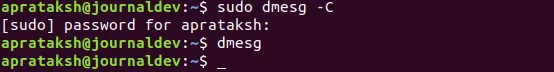 Dmesg Command Clear