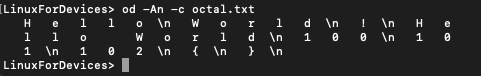 No Byte Offset With Character