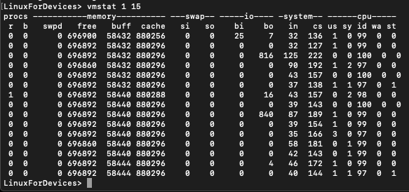 Vmstat 1 15
