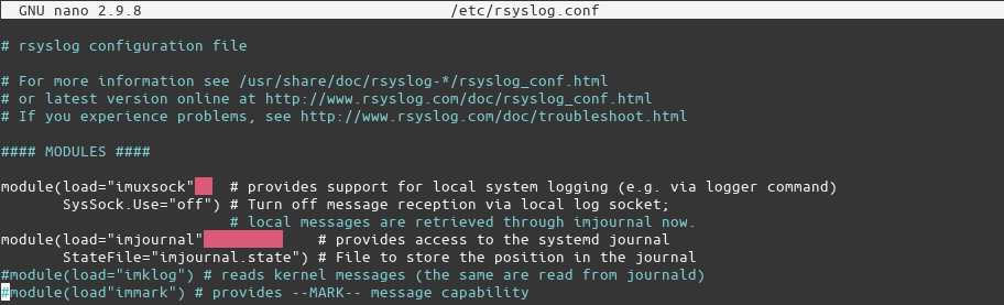 Rsylog Configuration