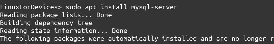 Install Mysql