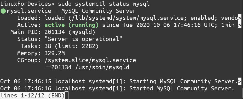 Mysql Status