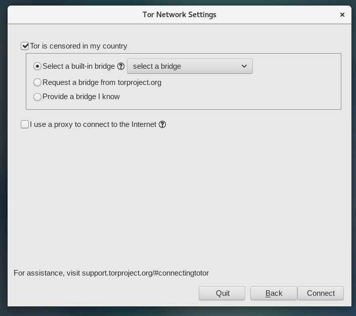 Configuring Tor Browser