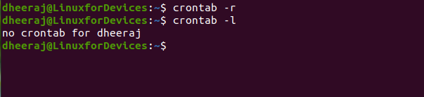 Removing Crontab Entries