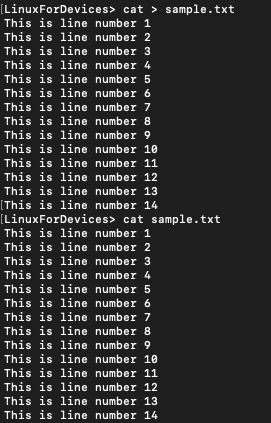 Creating A Text File for split command