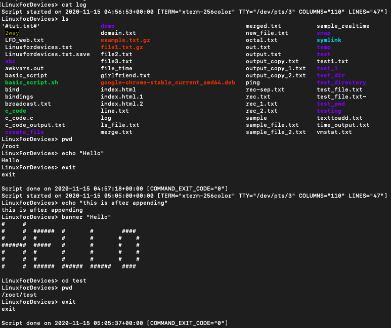 Log File After Appending