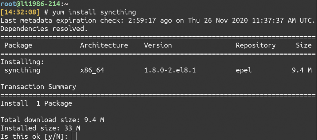 Yum y install. Fedora DNF