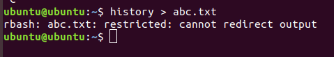 Output Redirect Restricted In Rbash