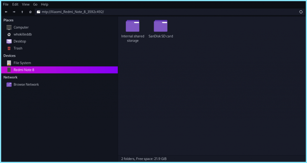 Accessing Device Files From Our File Manager