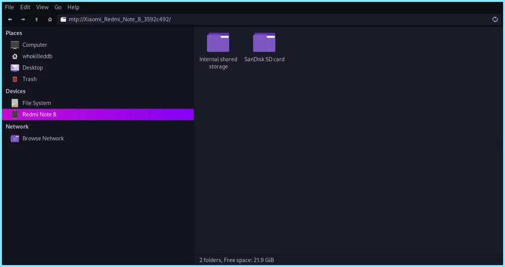 Accessing Device Files From Our File Manager