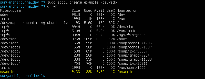 Our First ZFS Pool