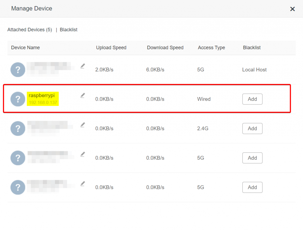 Router Admin Page