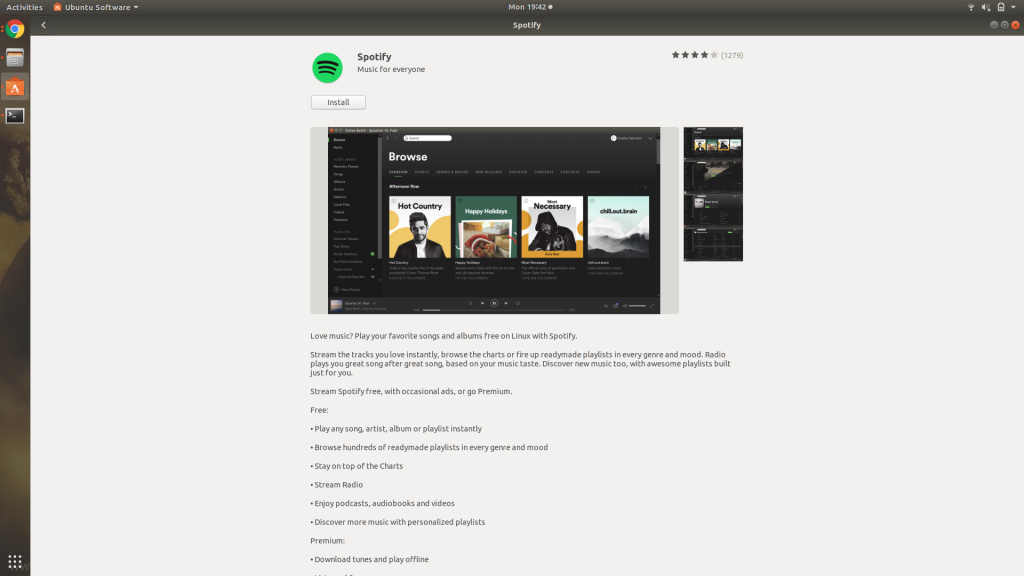 Spotify In Software Center