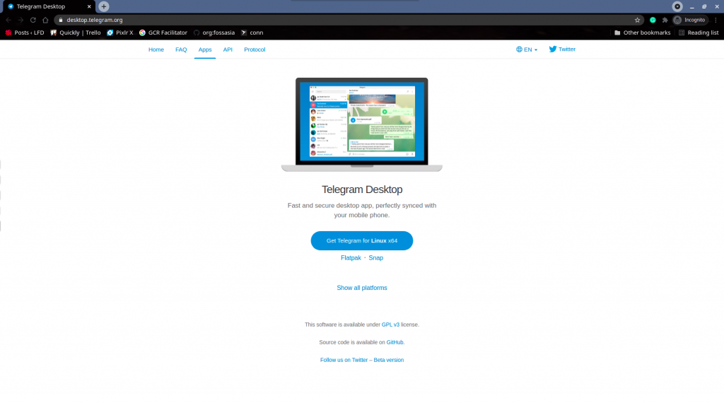 Telegram Desktop Download Page