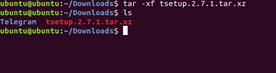 Extracting Telegram Tar File