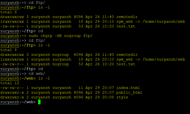 Sudo Chgrp HR Nogroup Ftp 1