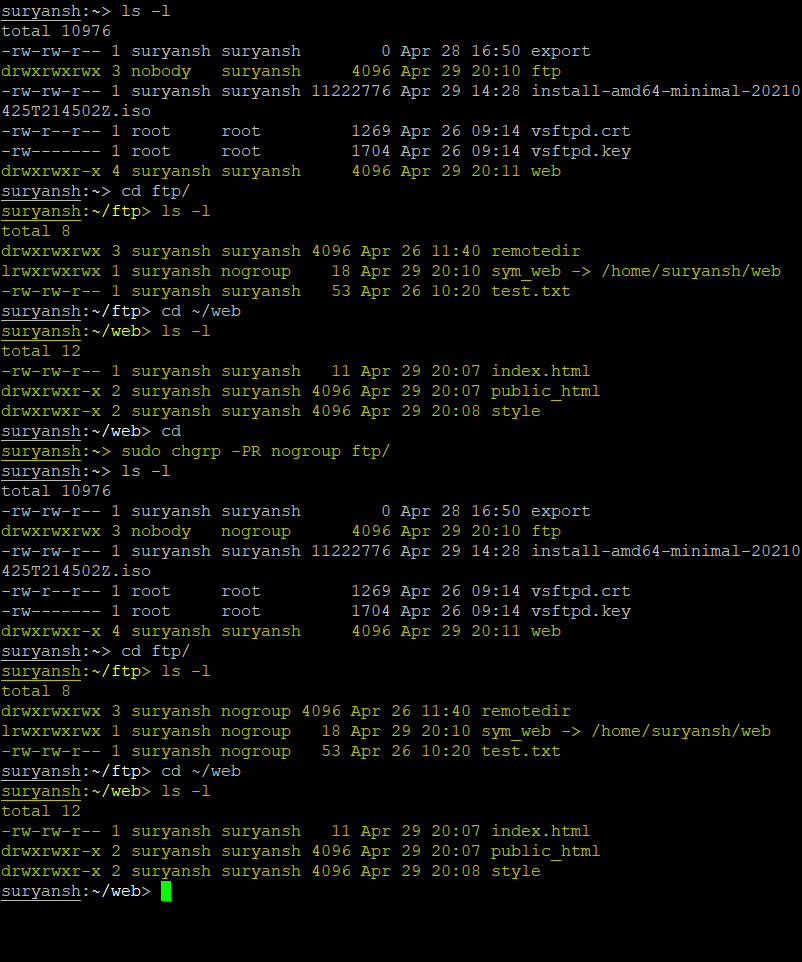 Sudo Chgrp PR Nogroup Ftp