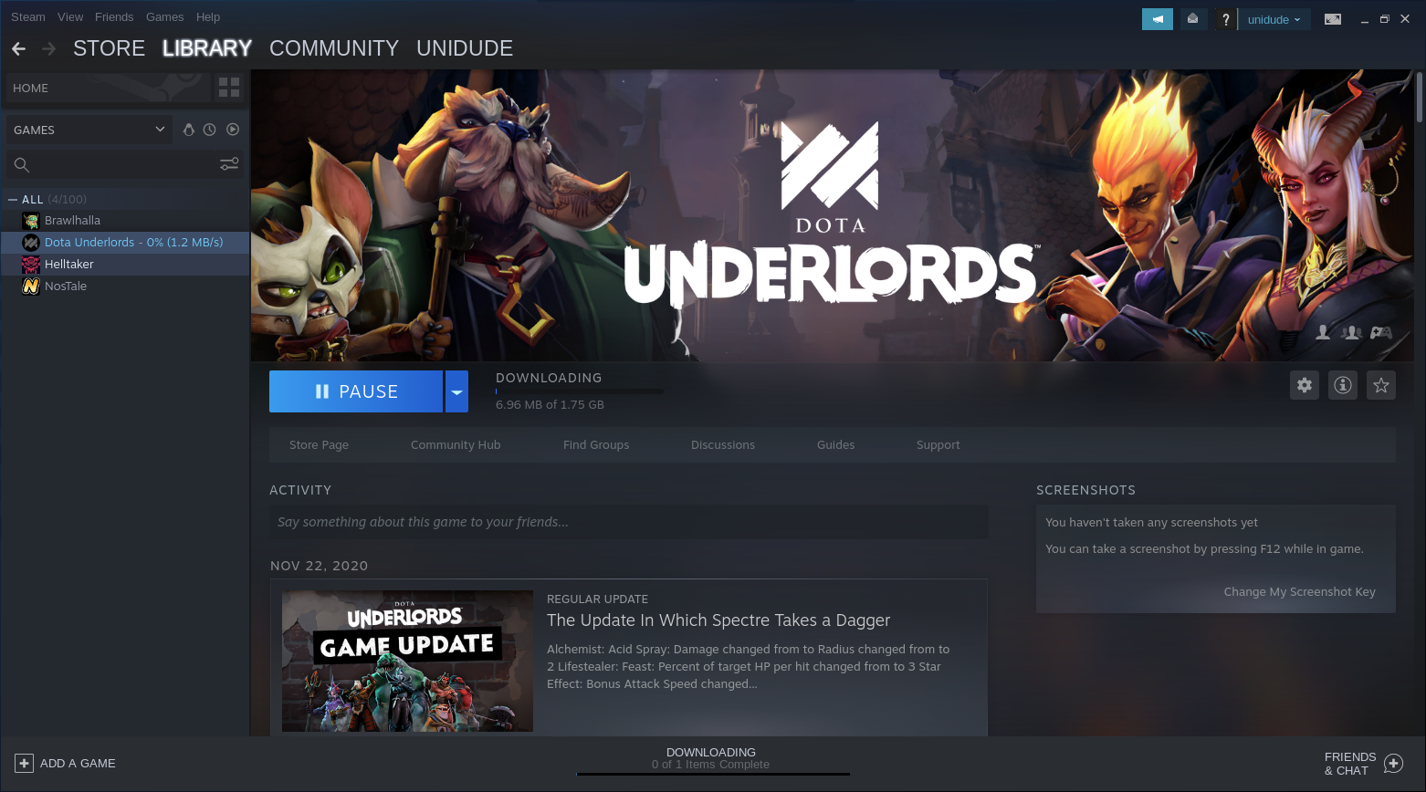 Downloading game in Steam