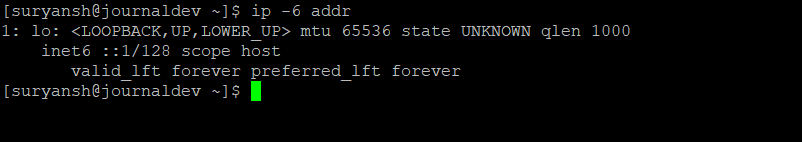 IPv6 Enabled Output