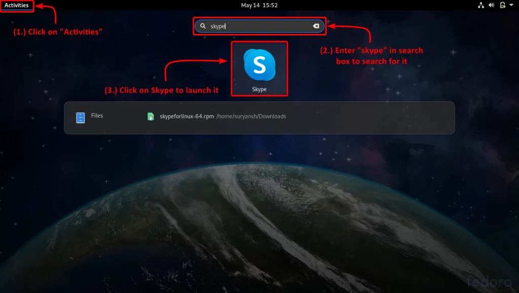 Launching Skype From Activities