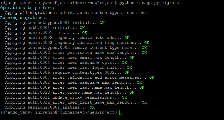 Migrating Database