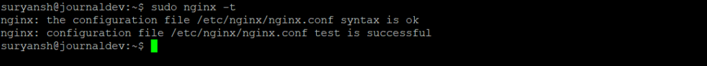 NGINX Configuration Test Successful