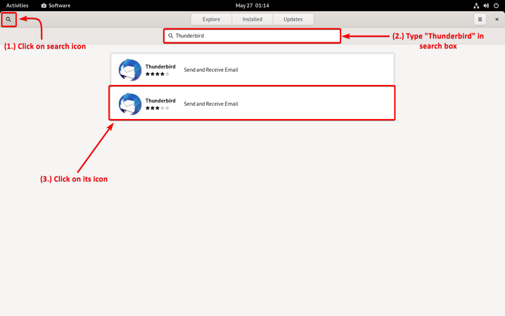 Search For Thunderbird In Software Center 2