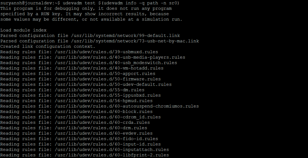 Testing Udev Rules With Udevadm