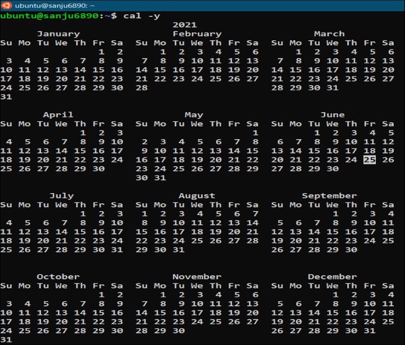 Output Cal Y