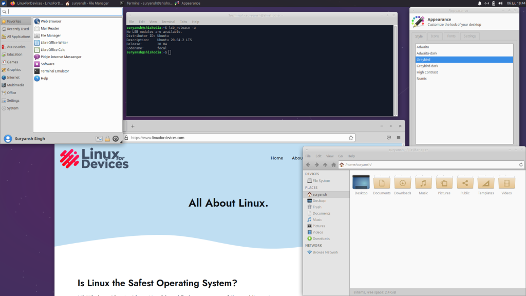 XFCE Desktop On System Running Xubuntu 1