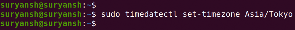 Set Or Change Time Zone In Ubuntu