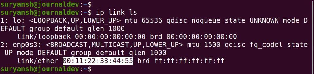 Verifying Spoofed MAC Address