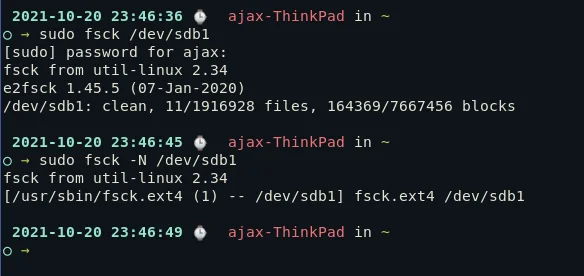Fsck Output