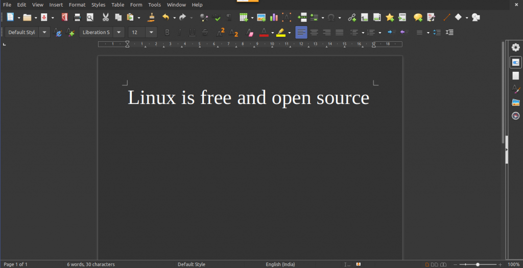 Libreoffice Dark Mode