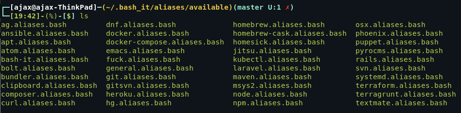 Bash It Aliases