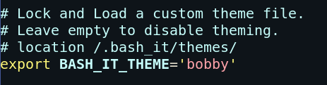 Change Bash It Theme