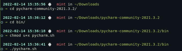 Setup Pycharm Tarball