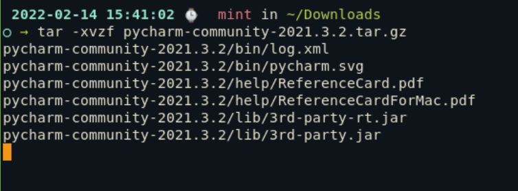Tarball Pycharm Extract