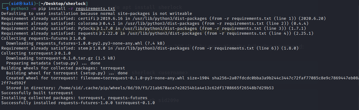 Using Sherlock How to install and use sherlock in Kali Linux? - LinuxForDevices