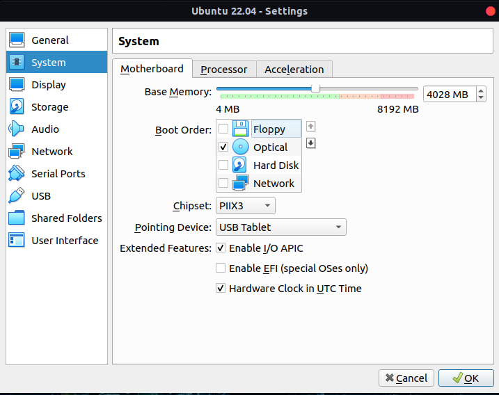 Untick Floppy As A Boot Option