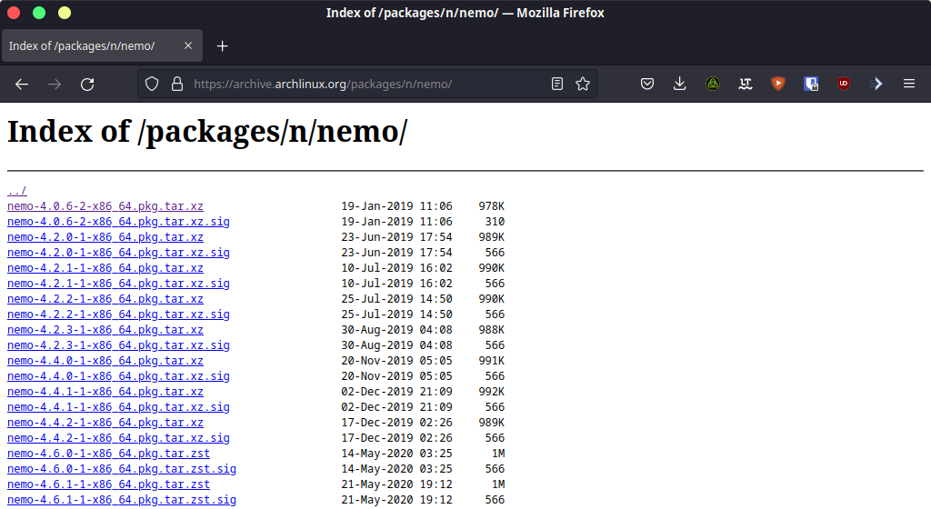 Arch Linux Archive Of Nemo