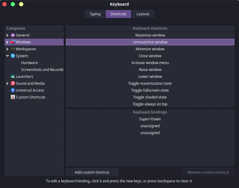 My Custom Keyboard Shortcuts