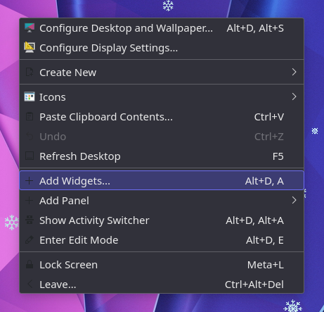 How To Add Widgets Kde