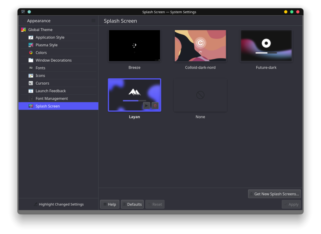 Kde Splash Screen Settings