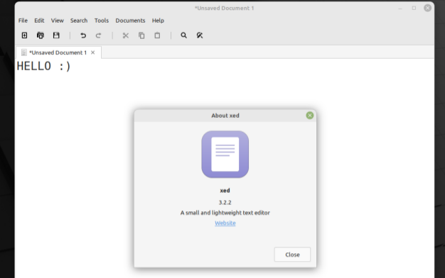 Xed Text Editor