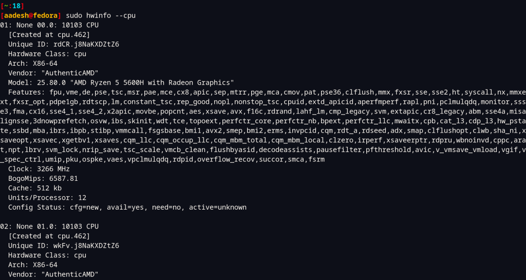 Check Your CPU Frequency Using Hwinfo