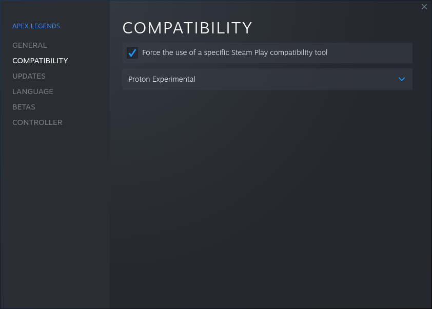 Force The Use Of Proton Compatibility Layer